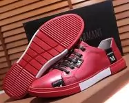 giorgio armani chaussures sneaker  fashion cowhide skateboard bottom rouge